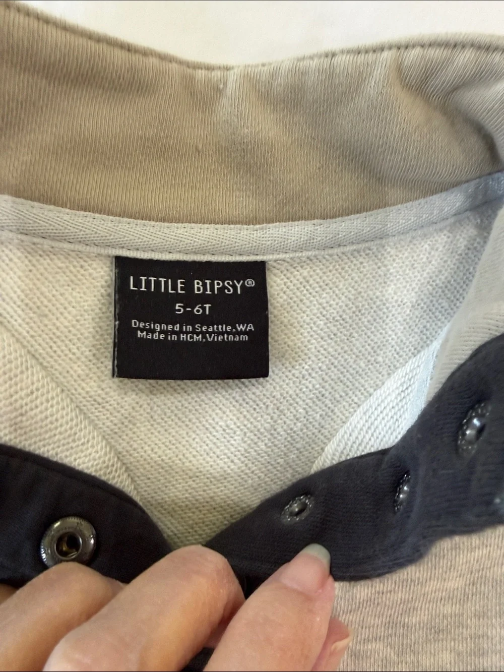 Little Bipsy Grey, Black & Tan Kids Jogger Set
